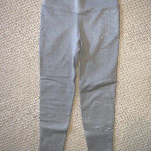 Aerie OFFLINE Womens Ribbed Leggings Mid Rise Gray Small